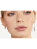 Jools cubic zirconia snowflake drop earrings silver 2.5cm imported from the UK