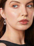 Jools by Jenny Brown open teardrop cubic zirconia earrings 3.4cm, UK version