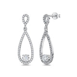 Jools by Jenny Brown open teardrop cubic zirconia earrings 3.4cm, UK version
