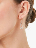 Jools by Jenny Brown cubic zirconia teardrop earrings silver - British product