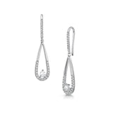 Jools by Jenny Brown cubic zirconia teardrop earrings silver - British product