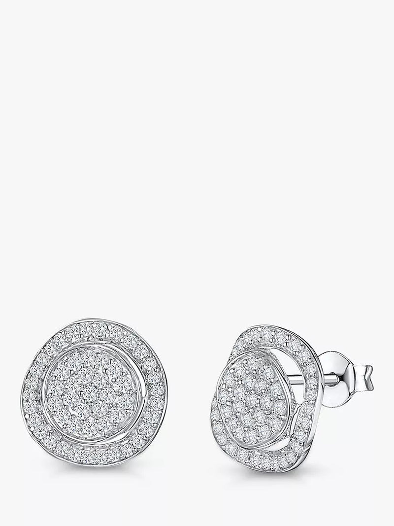 Jools by Jenny Brown stud earrings silver, imported from the UK