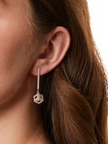 Jools by Jenny Brown cube drop earrings silver, UK version