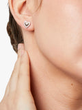 Jools by Jenny Brown heart earrings cubic zirconia, imported from the UK