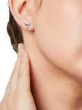 Jools by Jenny Brown heart earrings cubic zirconia, imported from the UK