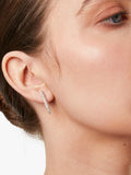 Jools by Jenny Brown silver pave cubic zirconia stem drop earrings (British brand)