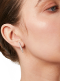 Jools by Jenny Brown silver pave cubic zirconia stem drop earrings (British brand)