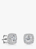 Jools by Jenny Brown princess cut cubic zirconia stud earrings, UK version