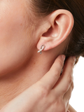 Jools by Jenny Brown cubic zirconia earrings silver, imported from the UK