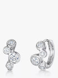 Jools by Jenny Brown cubic zirconia huggie earrings in sterling silver (British brand)