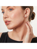 Jools by Jenny Brown cubic zirconia rose stud earrings silver (British brand)