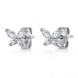 Jools by Jenny Brown cubic zirconia butterfly stud earrings, UK version