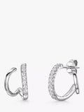 Jools by Jenny Brown twist huggie cubic zirconia earrings 1.4cm (British brand)