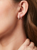 Jools by Jenny Brown twist huggie cubic zirconia earrings 1.4cm (British brand)