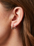 Jools by Jenny Brown twist huggie cubic zirconia earrings 1.4cm (British brand)