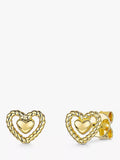 Jools by Jenny Brown Woven Heart Stud Earrings