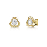 Jools by Jenny Brown open petal stud earrings in sterling silver, UK version