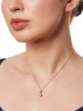 Jools by Jenny Brown cubic zirconia pendant necklace silver (British brand)