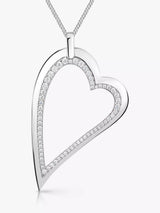 John Lewis Jools by Jenny Brown Big Cubic Zirconia Dali Heart Pendant Necklace- Buy online at McGrocer