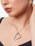 Jools by Jenny Brown heart pendant necklace with cubic zirconia (British brand)