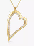 Jools by Jenny Brown Big Cubic Zirconia Dali Heart Pendant Necklace