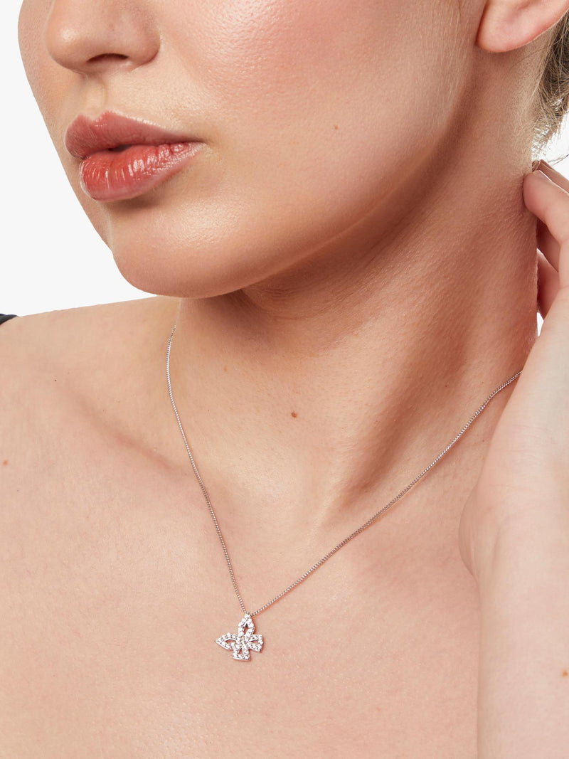 Jools by Jenny Brown butterfly pendant necklace silver, UK version