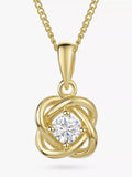 Jools by Jenny Brown Woven Cubic Zirconia Pendant Necklace 41-46cm