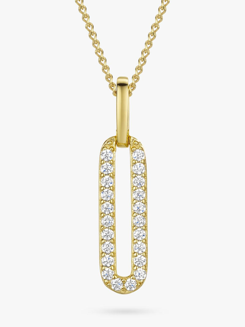 Jools by Jenny Brown cubic zirconia small link pendant necklace (British brand)