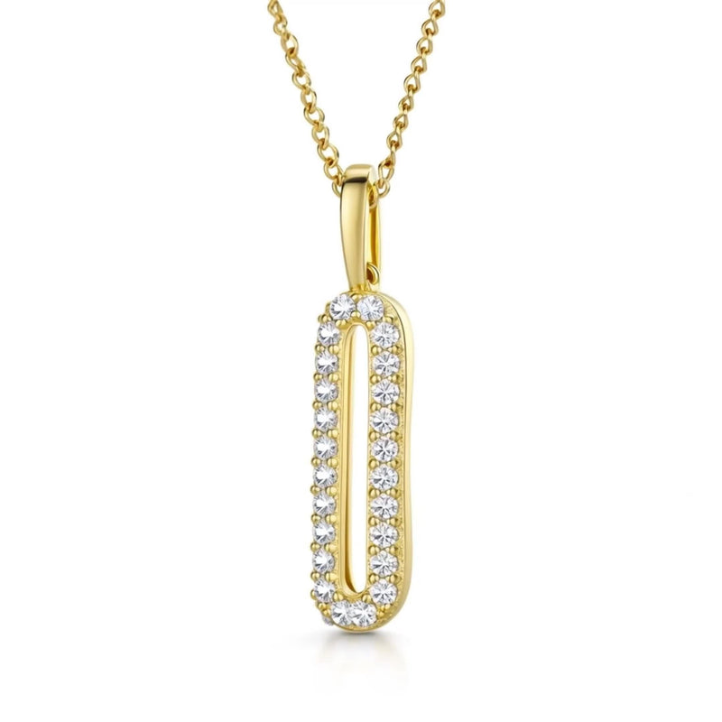 Jools by Jenny Brown cubic zirconia small link pendant necklace (British brand)