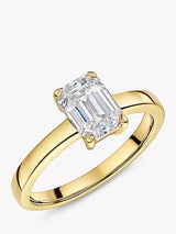 John Lewis Jools by Jenny Brown Emerald Cut Cubic Zirconia Ring Gold- Buy online at McGrocer