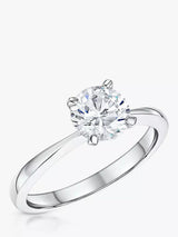 John Lewis Jools by Jenny Brown Round Cut Cubic Zirconia Ring, Silver- Buy online at McGrocer