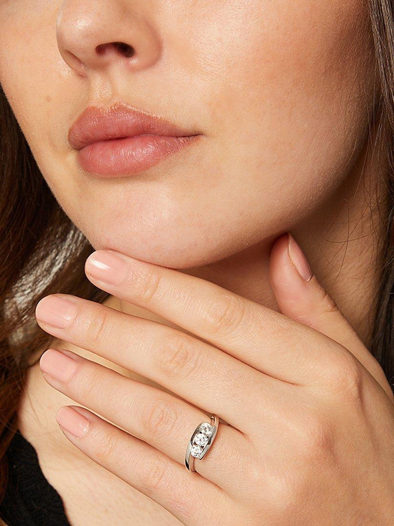 Jools by Jenny Brown silver 3 stone band ring, imported from the UK