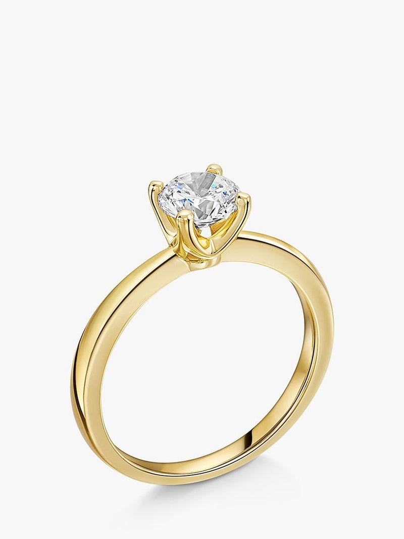 Jools solitaire ring with cubic zirconia 6.25mm, UK version
