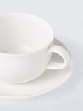 John Lewis + Queensberry Hunt Cupola bone china cup and saucer set, white, 2-piece, 280ml, UK version