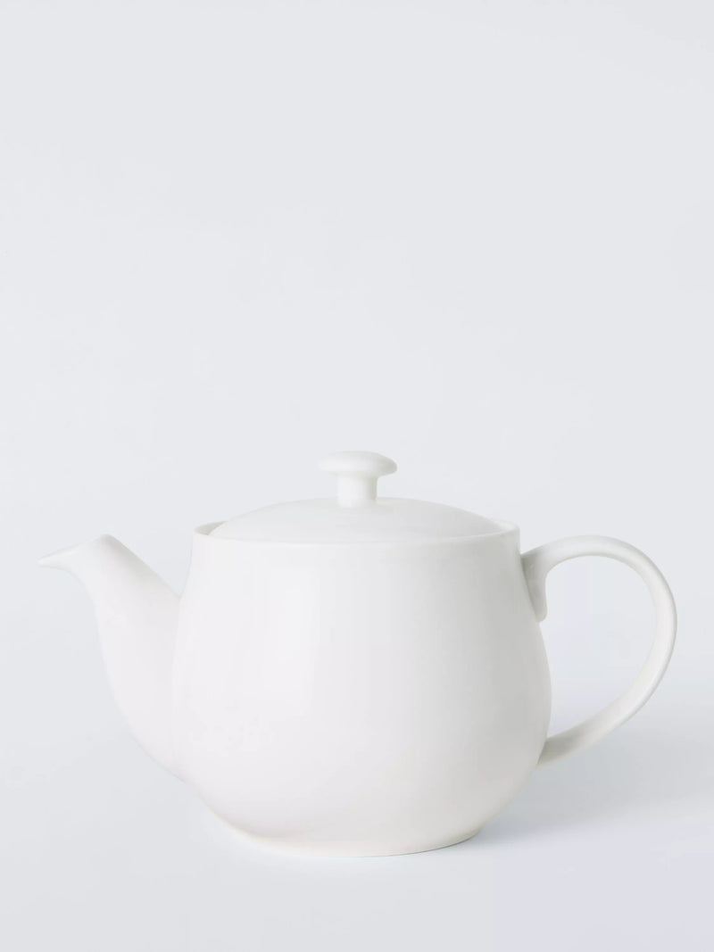 John Lewis Queensberry Hunt white bone china teapot 1.1L, UK version