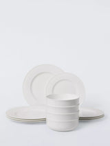 John Lewis John Lewis + Queensberry Hunt Cupola White Bone China Dinnerware Set, 12 Piece- Buy online at McGrocer