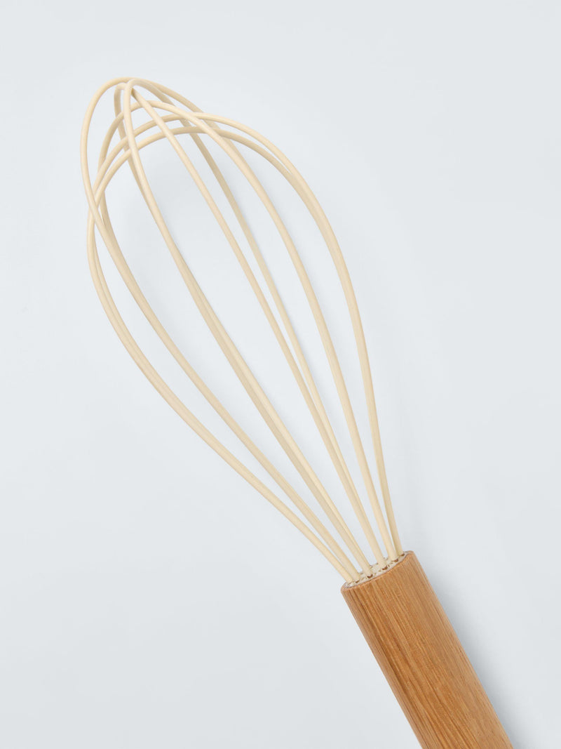 John Lewis wood handle silicone whisk, imported from the UK