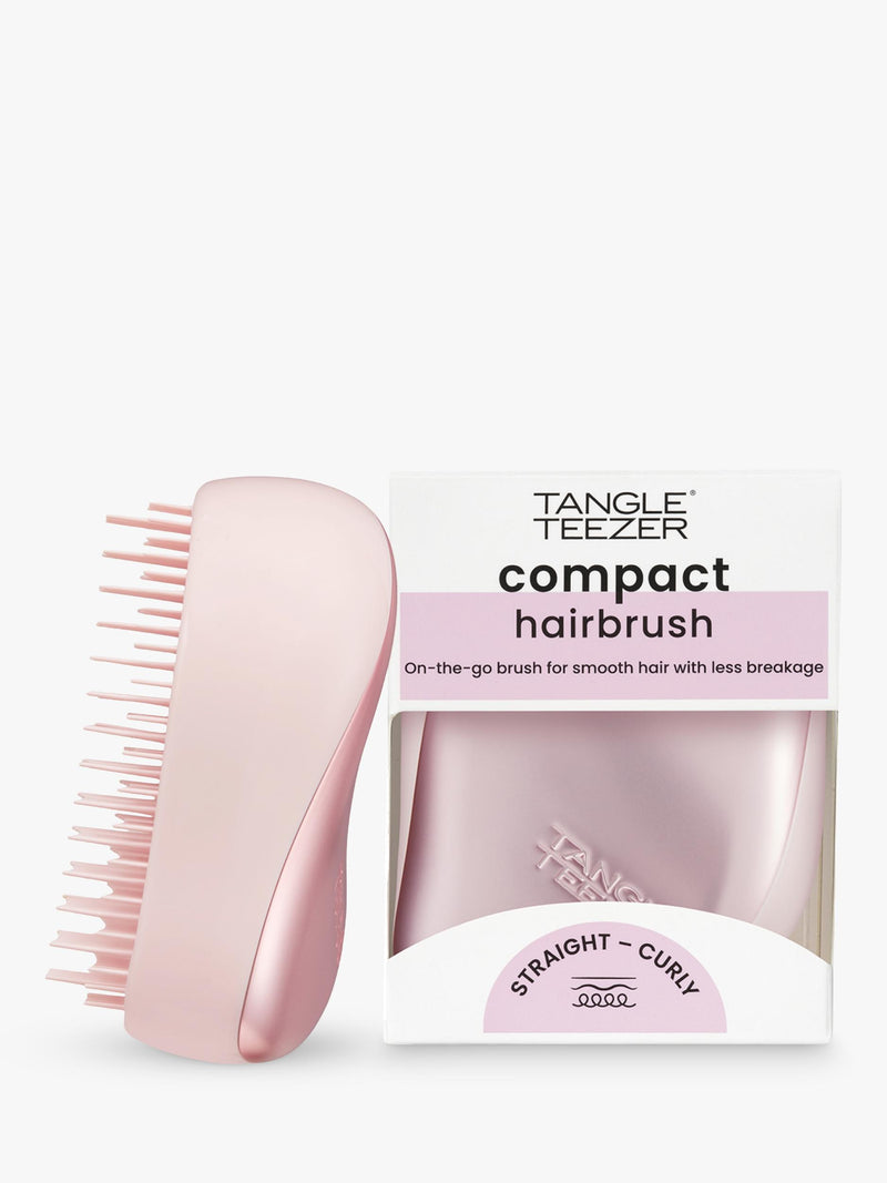 Tangle Teezer compact hairbrush Pink Matte Chrome (British brand)