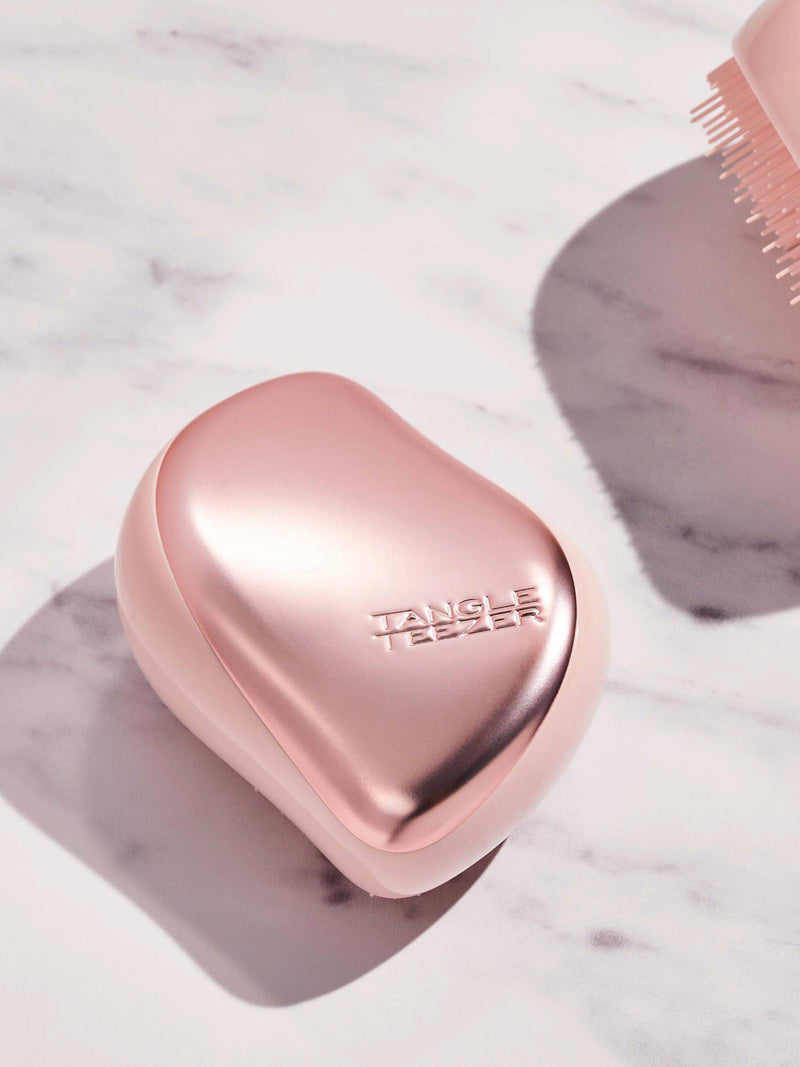 Tangle Teezer compact hairbrush Pink Matte Chrome (British brand)