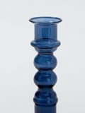 John Lewis navy glass bobbin candle holder 14 cm - British product