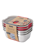 black+blum stainless steel lunch boxes set of 3 900ml, imported from the UK