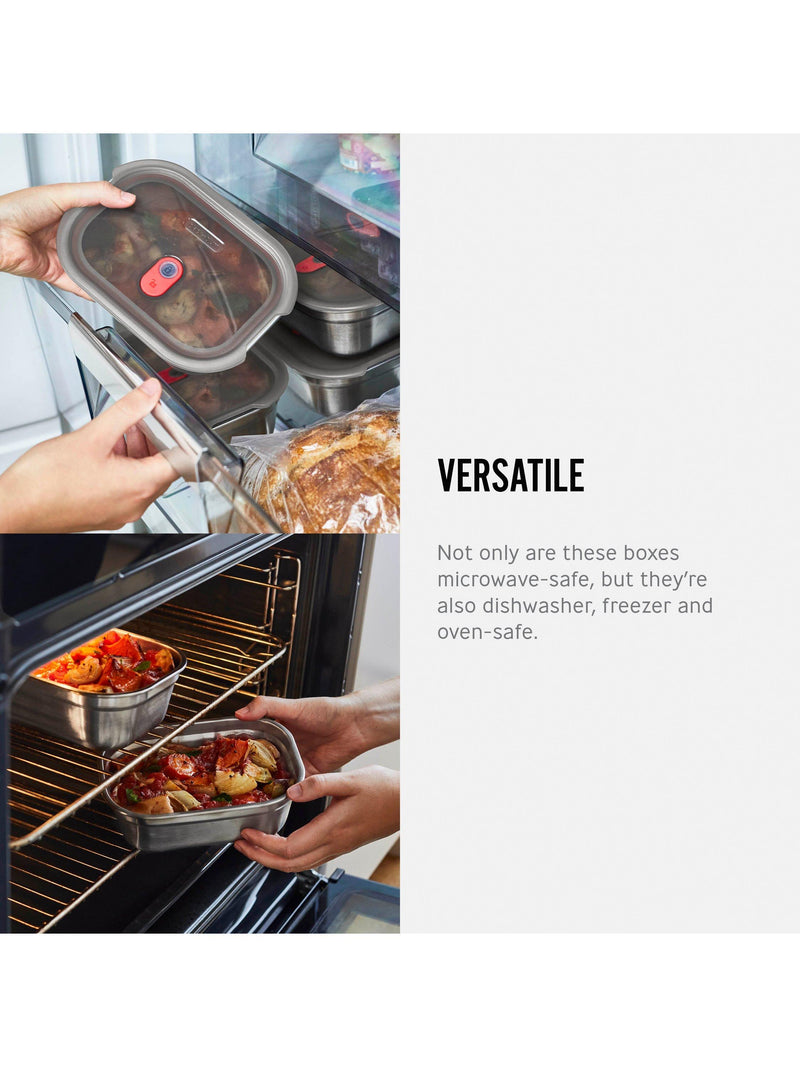 black+blum stainless steel lunch boxes set of 3 900ml, imported from the UK