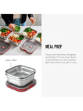 black+blum stainless steel square lunch box 1.4L - British product