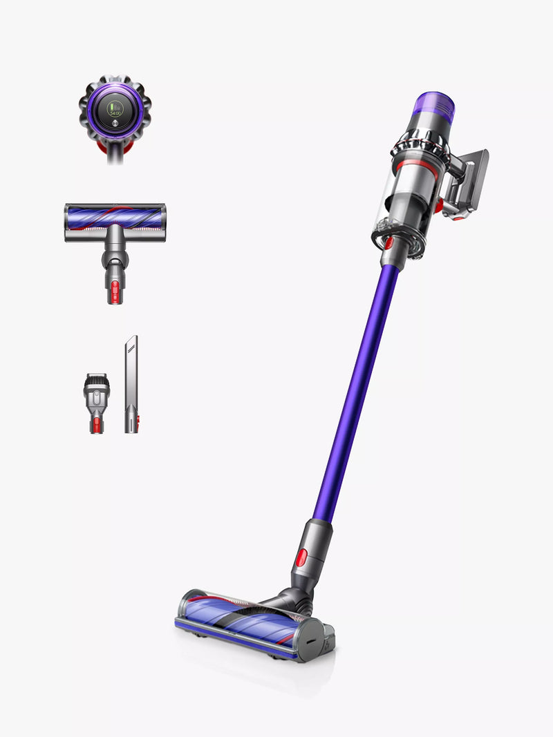 Dyson cordless vacuum cleaner in nickel and purple - British product