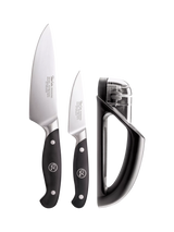 John Lewis Robert Welch Professional Kitchen Knife Set with Handheld Sharpener, 3 Piece- Buy online at McGrocer