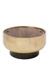 John Lewis West Elm Drum Coffee Table Antique Brass- Buy online at McGrocer