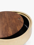 West Elm Drum Coffee Table Antique Brass UK version