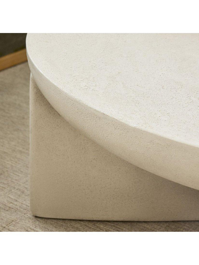 West Elm lava stone coffee table white 76cm, UK version
