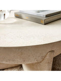 West Elm lava stone coffee table white 76cm, UK version