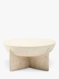 West Elm lava stone coffee table white 76cm, UK version